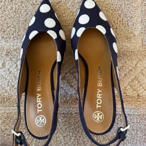 Tory Burch Black and White Heels with Classic Design
